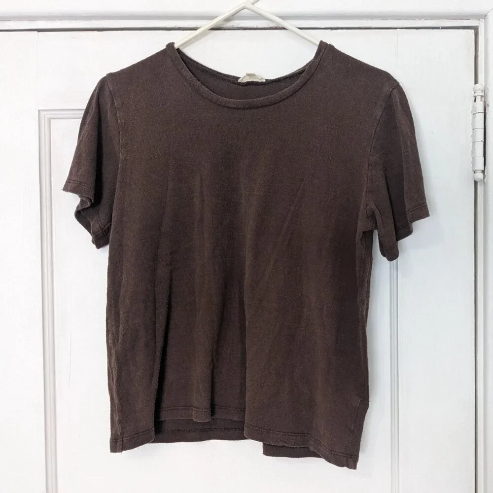 ozma classic tee regen silk noil jersey manzanita brown size extra large - Picture 2 of 5